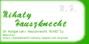 mihaly hauszknecht business card